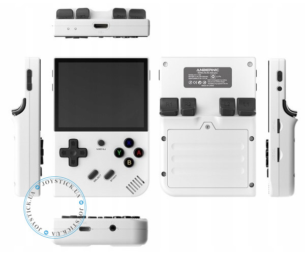 Portable Retro Gaming Console - Anbernic RG35XX Plus - H700 quad core WIFI 64GB + 128GB Memory 5000 Games 3300mAh Color White